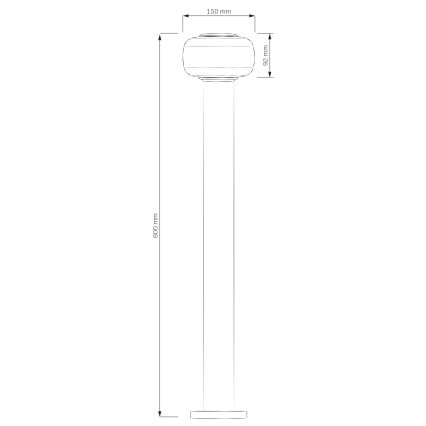 LED-utomhuslampa MALAGA LED/12W/230V 80 cm IP44 svart