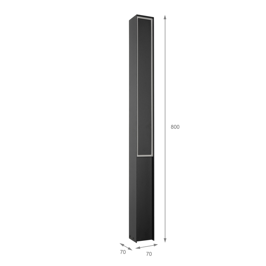 LED utomhuslampa MODO LED/23,4W/230V 4000K IP44 80 cm svart