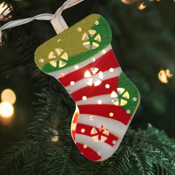 LED utomhusljusslinga 10xLED/2xAA 1,65 m IP44 varmvit hylsor