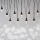 LED utomhusljusslinga 10xLED/9,5 m IP44 kallvit