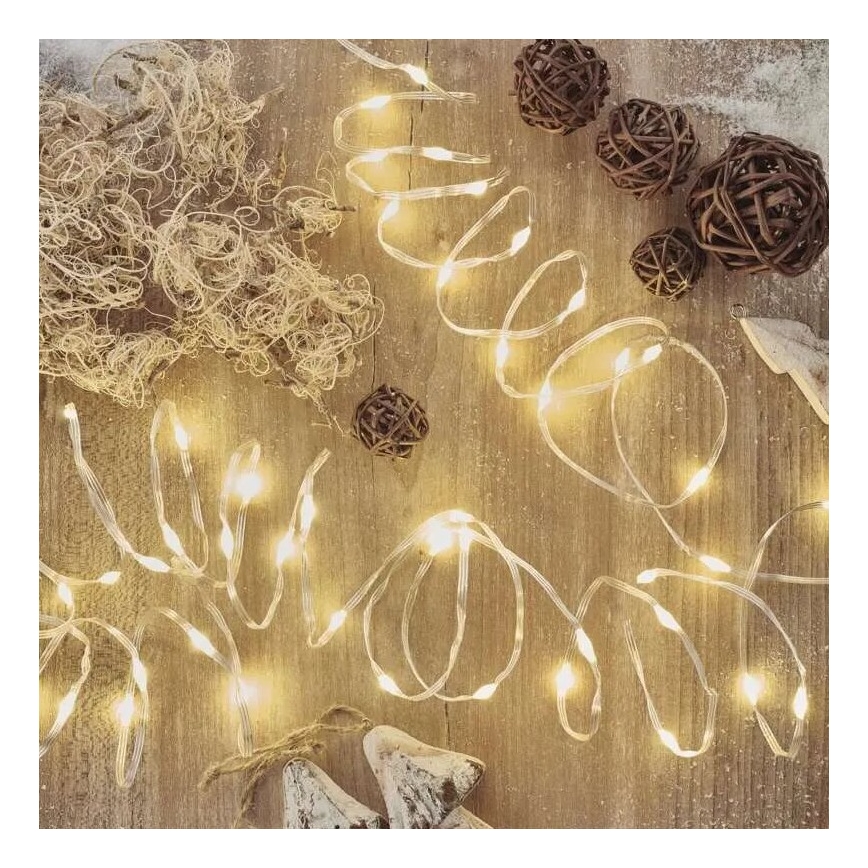 LED utomhusljusslinga 120xLED/17m IP44 varmvit