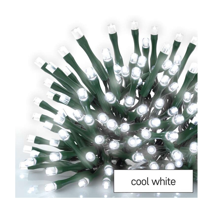 LED utomhusljusslinga 180xLED/8 lägen 23m IP44 kallvit