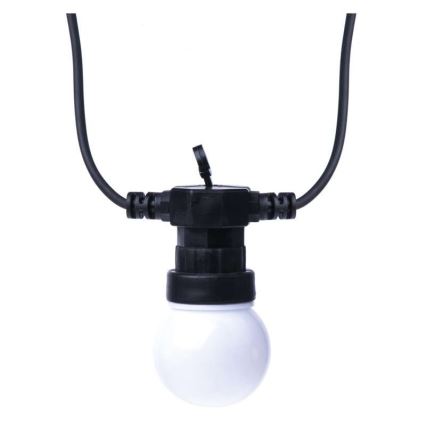 LED utomhusljusslinga dekorativ 10xLED/10m IP44 vit