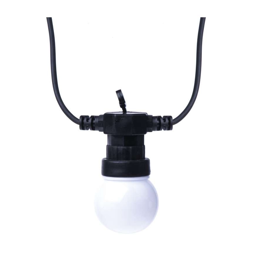 LED utomhusljusslinga dekorativ 10xLED/10m IP44 vit