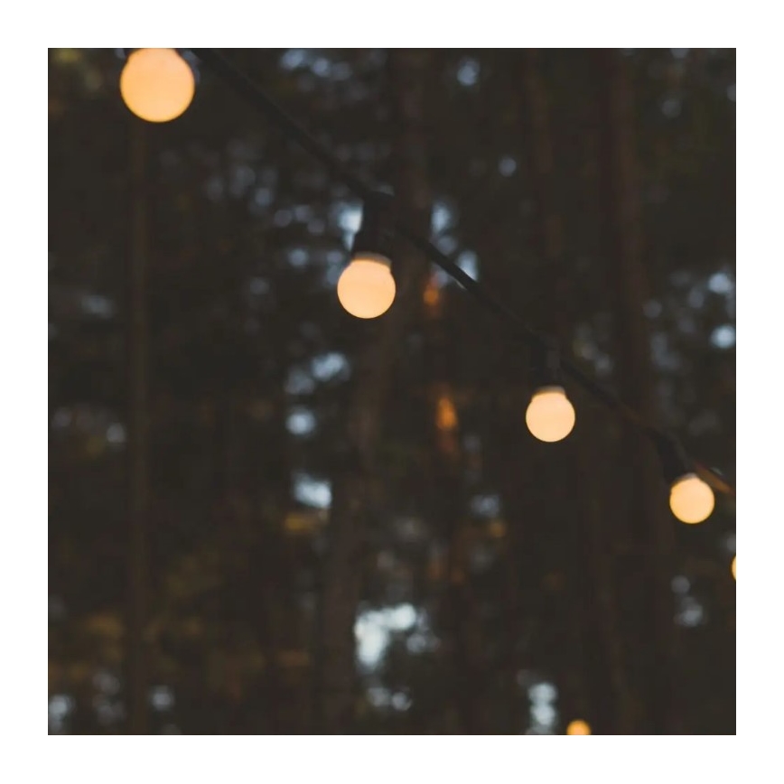 LED Utomhuskedja STRING 5m 10xLED/0,5W/230V IP44 3000K