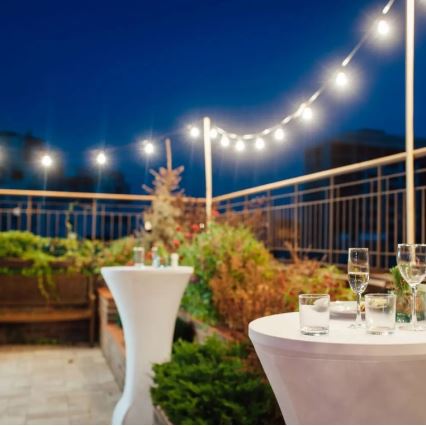 LED Utomhuskedja STRING 5m 10xLED/0,5W/230V IP44 3000K