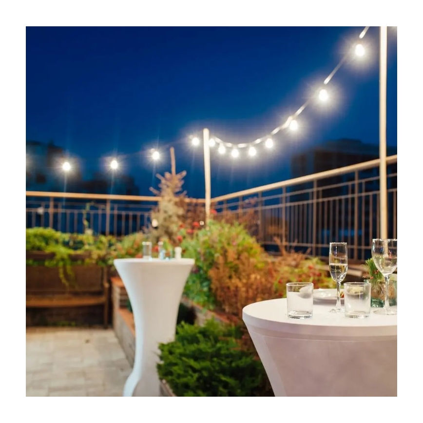 LED Utomhuskedja STRING 5m 10xLED/0,5W/230V IP44 3000K