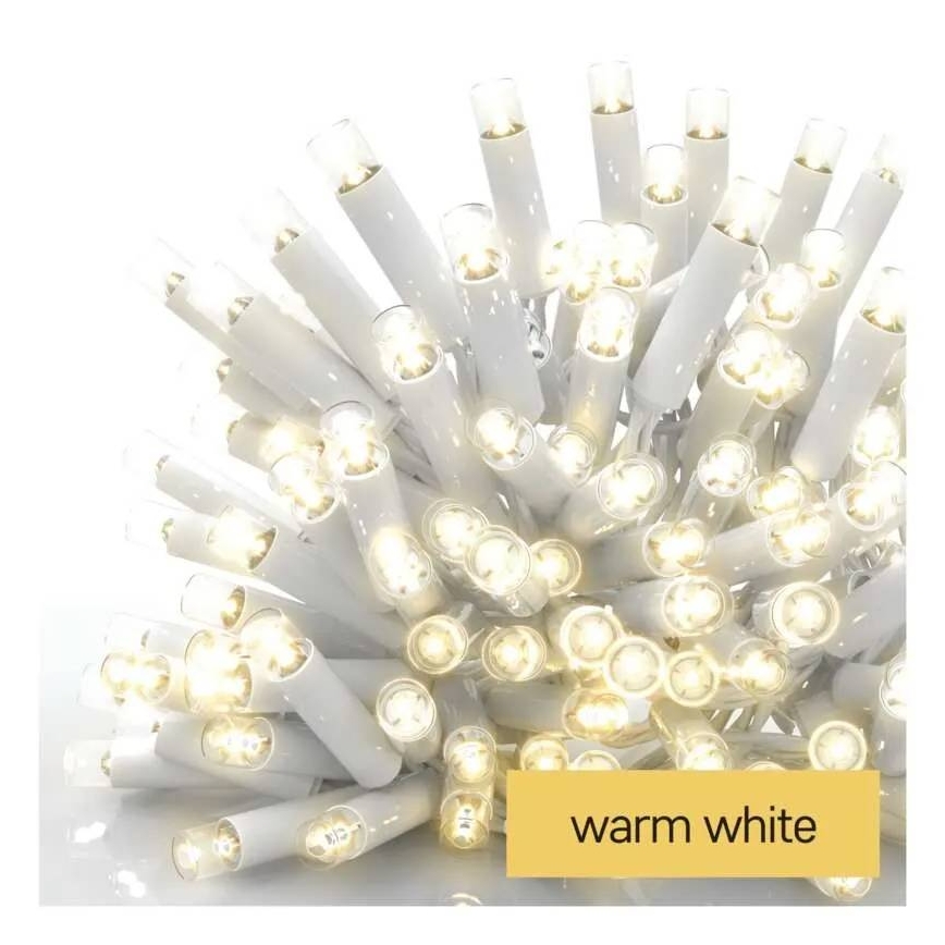 LED utomhusslinga 100 LED / 10 m, IP44, varmvit