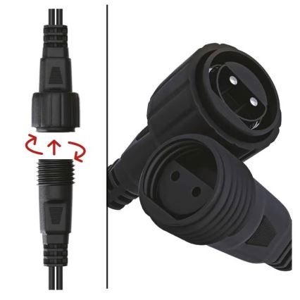 LED utomhusslinga 100 LED / 10 m, IP44, varmvit