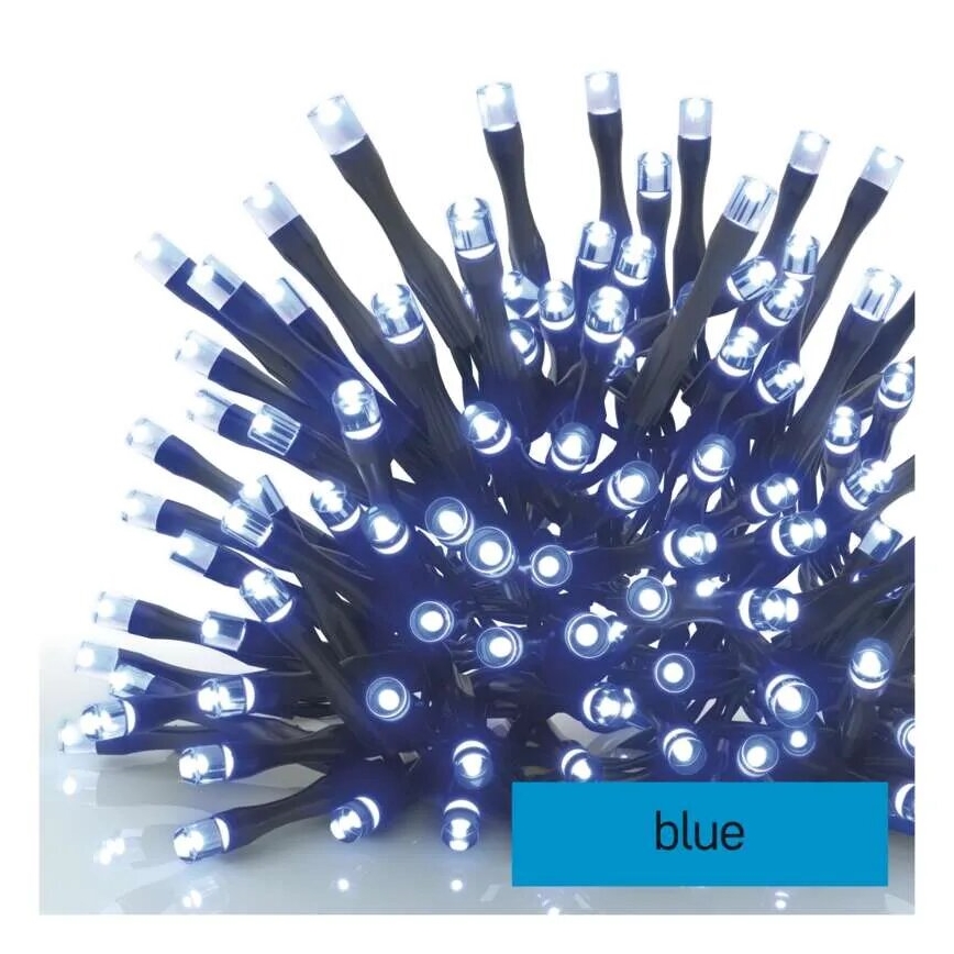 LED utomhusslinga 100xLED/10m IP44 blå