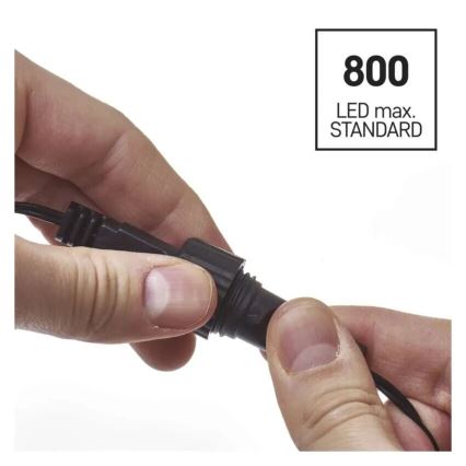 LED utomhusslinga 100xLED/10m IP44 blå