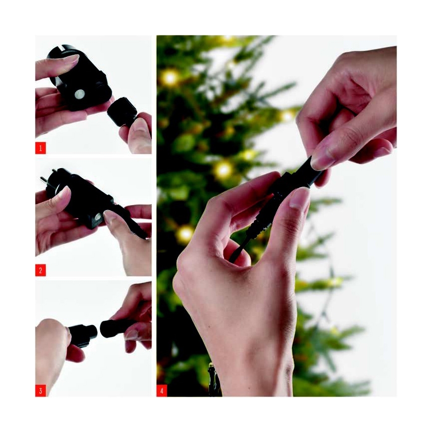 LED  utomhusslinga 100xLED/15m IP44 kallvit