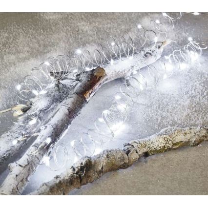 LED utomhusslinga 100xLED/15m IP44 kallvit