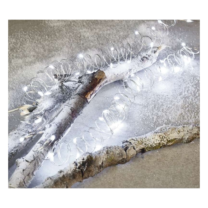 LED utomhusslinga 100xLED/15m IP44 kallvit