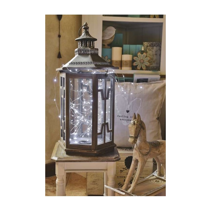 LED utomhusslinga 100xLED/15m IP44 kallvit