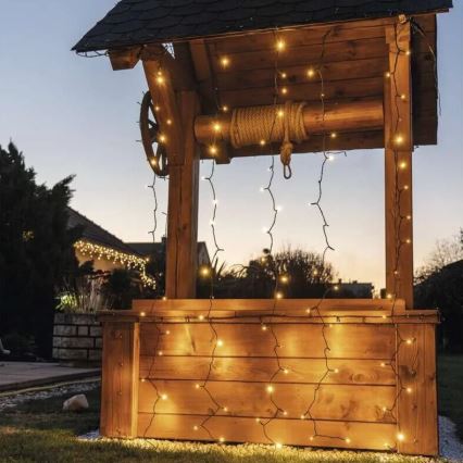 LED utomhusslinga 100xLED/1x2m IP44 varmvit