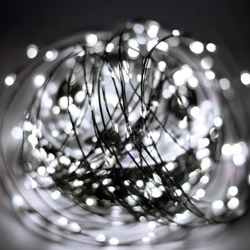 LED utomhusslinga 1500xLED/230V 8 funktioner 153 m IP44 kallvit + fjärrkontroll