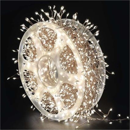 LED utomhusslinga 1920xLED/8 funktioner 19,2m IP44 varmvit