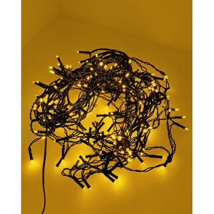 LED utomhusslinga 200xLED/230V 7,6 m IP44 svart