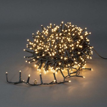 LED-utomhusslinga 400 LED, 7 lägen, 11 m, IP44, varmvit