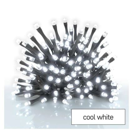 LED utomhusslinga 40xLED/3xAA 3,3m IP44 kallvit