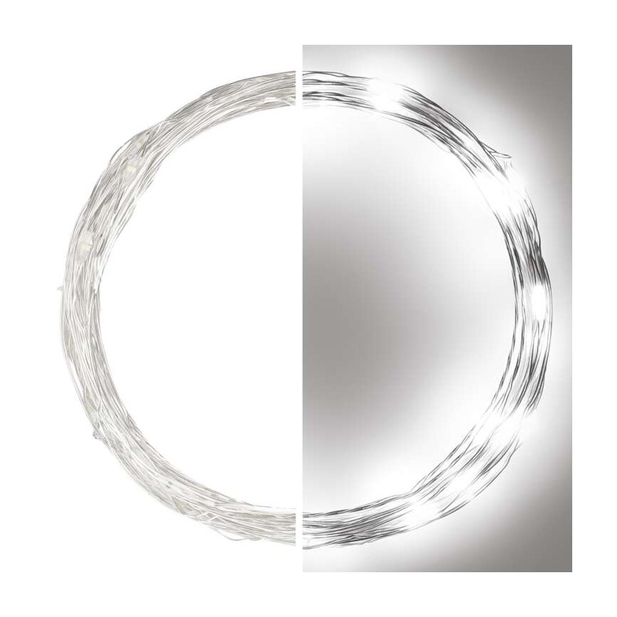 LED utomhusslinga 40xLED/9m IP44 kallvit