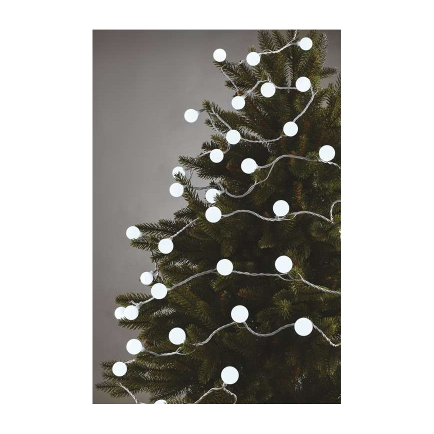 LED utomhusslinga 40xLED/9m IP44 kallvit