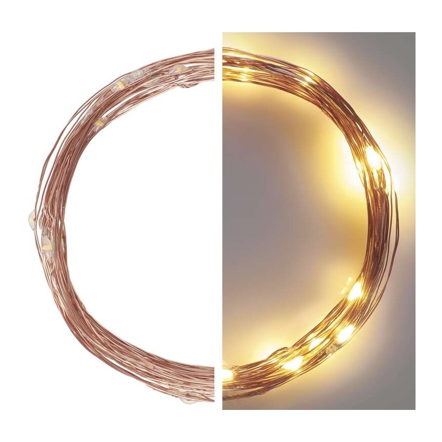 LED utomhusslinga 40xLED/9m IP44 varmvit