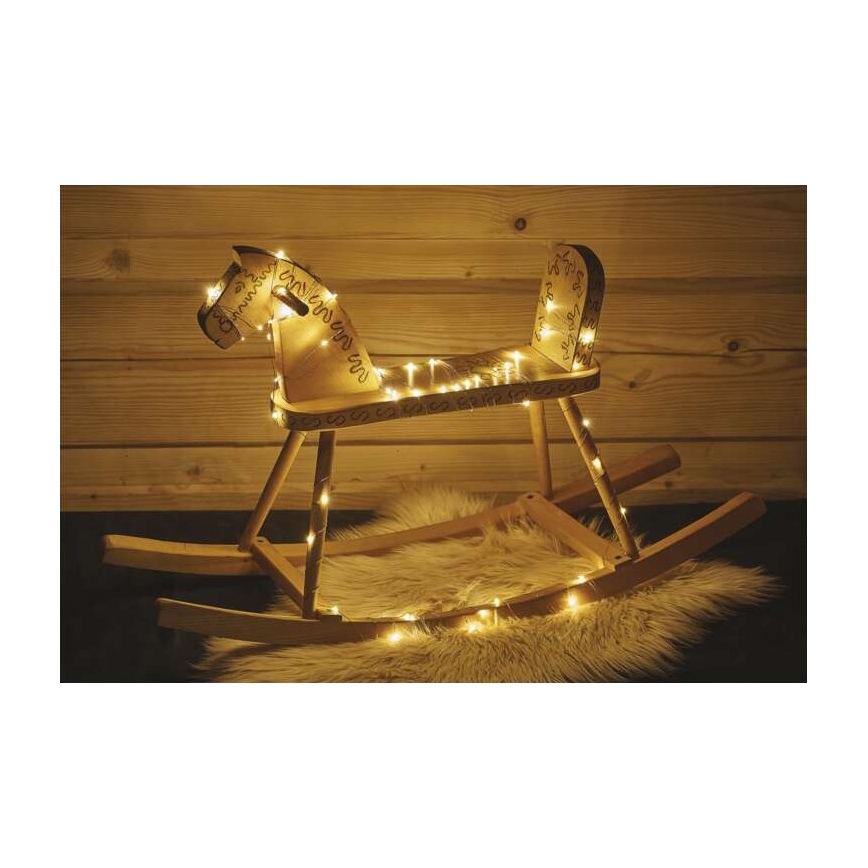 LED utomhusslinga 40xLED/9m IP44 varmvit