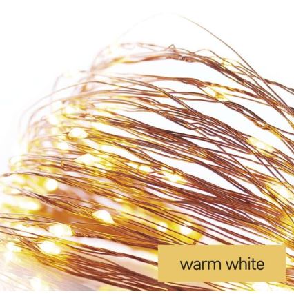 LED utomhusslinga 40xLED/9m IP44 varmvit