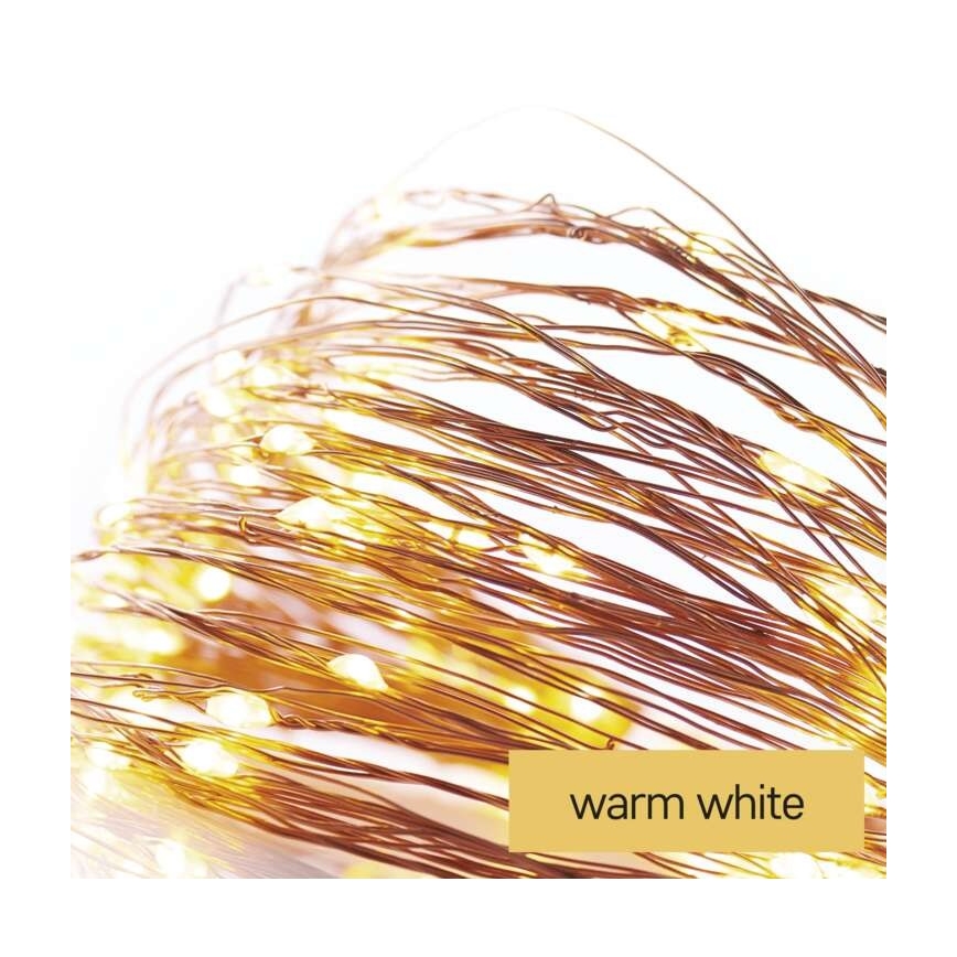 LED utomhusslinga 40xLED/9m IP44 varmvit