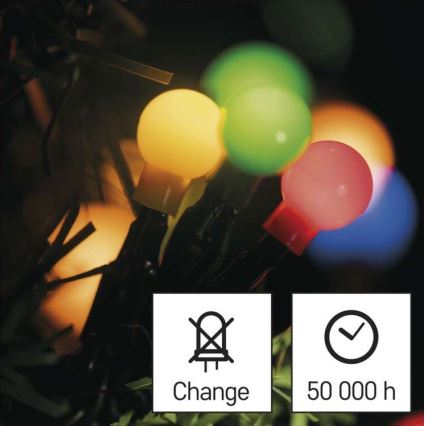 LED utomhusslinga 480xLED/53m IP44 flerfärgad