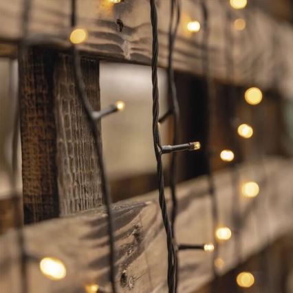 LED Utomhusslinga 50xLED/5m IP44 varmvit