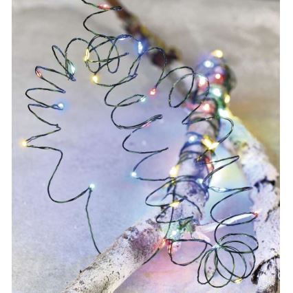 LED utomhusslinga 75xLED/12,5m IP44 flerfärgad