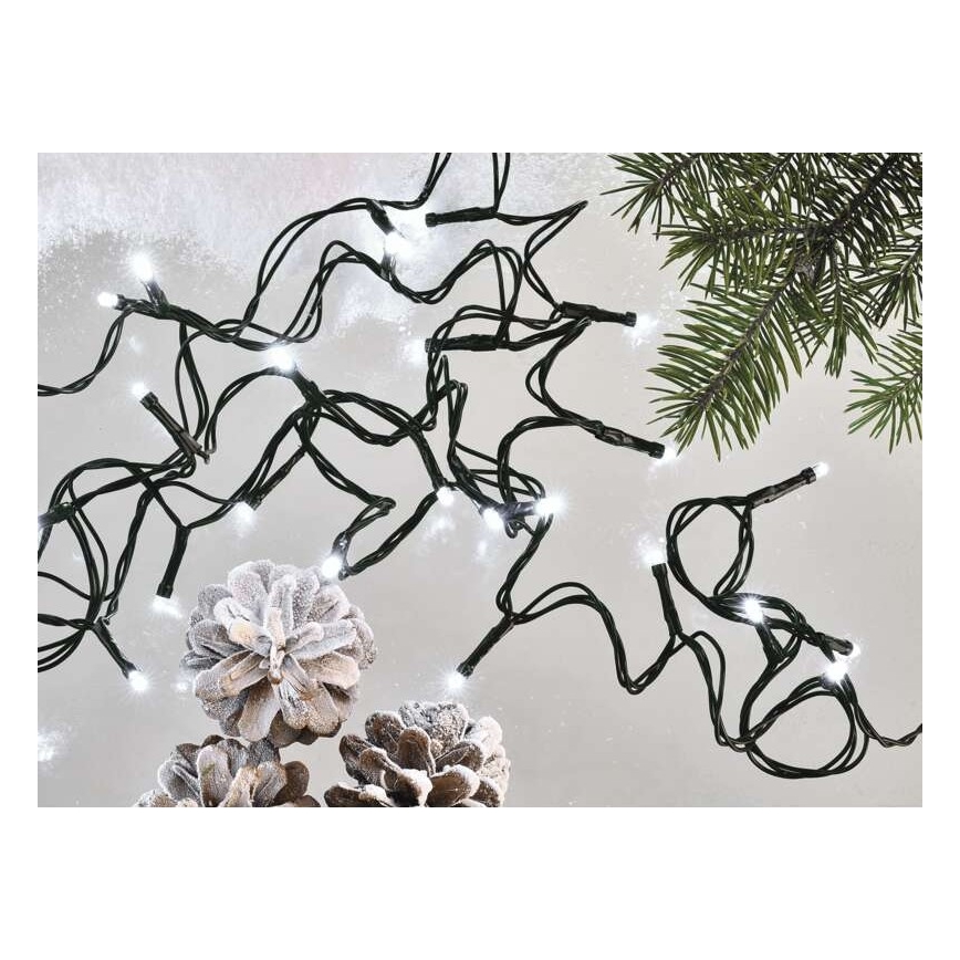 LED utomhusslinga 80 LED / 13 m IP44 kallvit