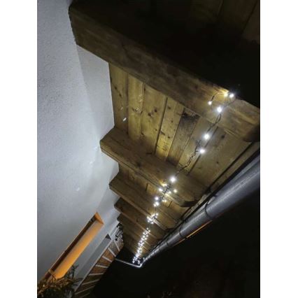 LED utomhusslinga 80 LED / 13 m IP44 kallvit