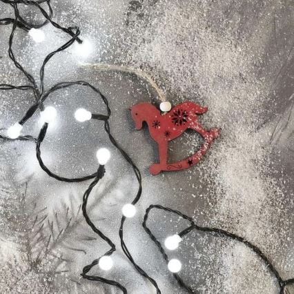 LED utomhusslinga 80 LED / 8 funktioner, 13 m, kallvit, IP44