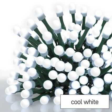 LED utomhusslinga 80 LED / 8 funktioner, 13 m, kallvit, IP44