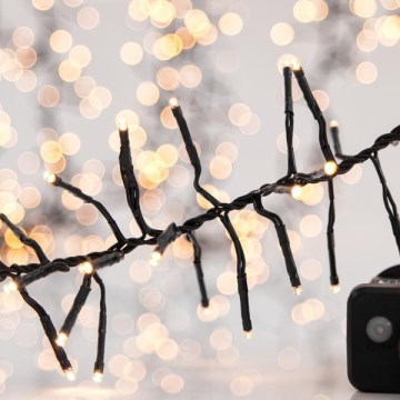 LED utomhusslinga CLUSTER 768 LED/8 funktioner 9 m IP44 varmvit