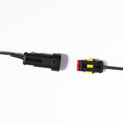 LED utomhusslinga FELICIA FILAMENT 20 x E10, 19 m, färgade/varmvita lampor, IP44, Tillverkad i Tjeckien