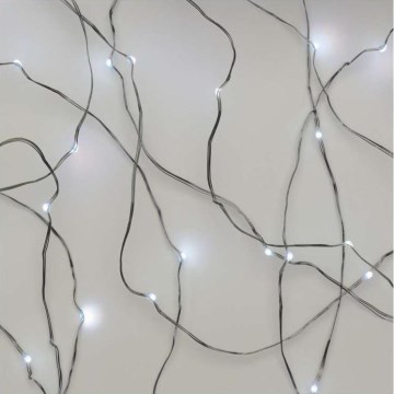LED utomhusslinga för jul 100xLED/15m IP44 kallvit