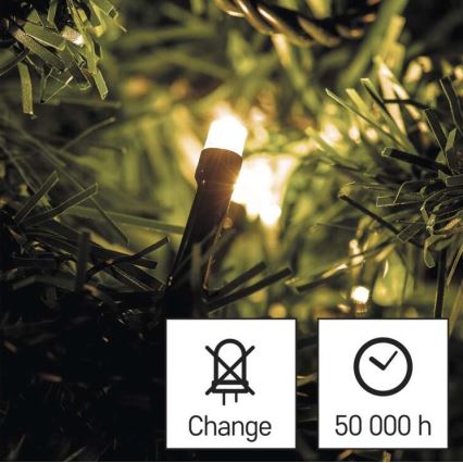 LED utomhusslinga för jul, 180 LED / 23 m, IP44, varmvit
