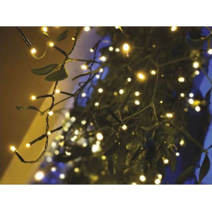 LED utomhusslinga för jul 200xLED/8 lägen 8,6m IP44 varmvit
