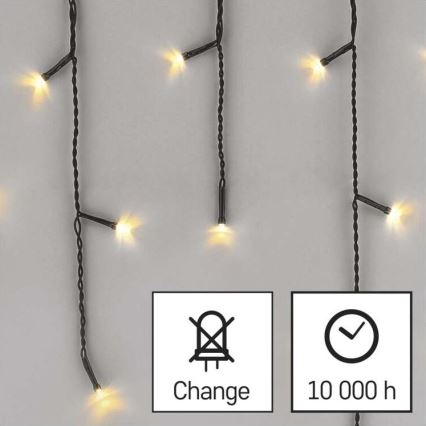 LED utomhusslinga för jul 200xLED/8 lägen 8,6m IP44 varmvit