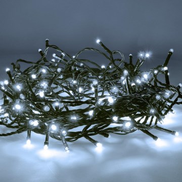 LED utomhusslinga för julbelysning 50xLED/8 funktioner 8m IP44 kallvit