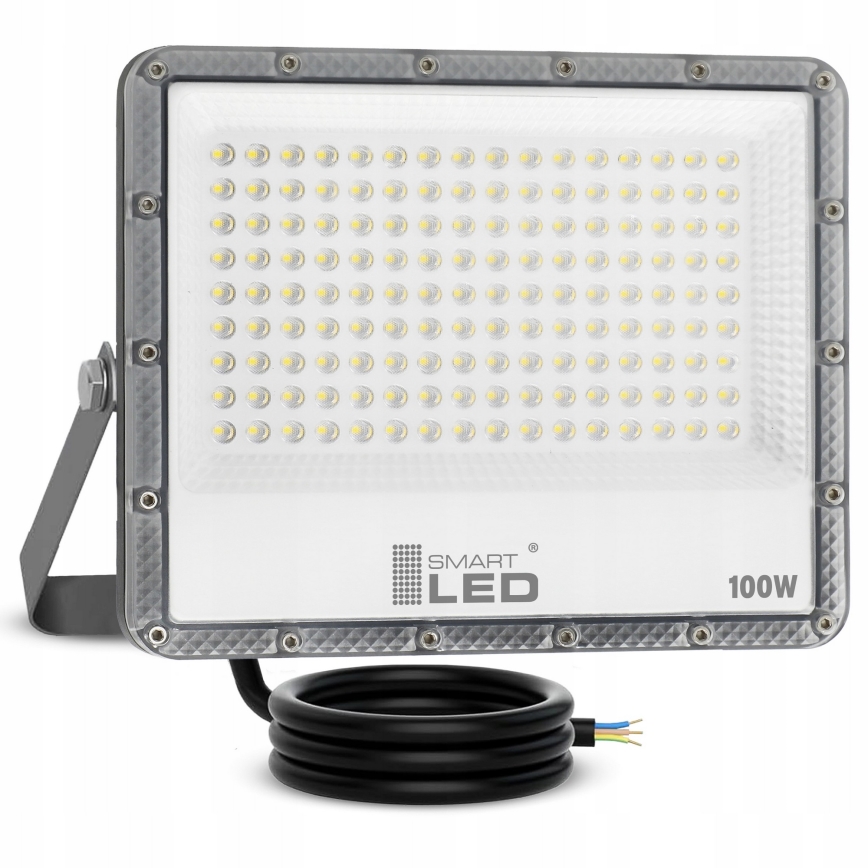 LED utomhusstrålkastare 100 W, 230 V, 4500 K, IP65, grå