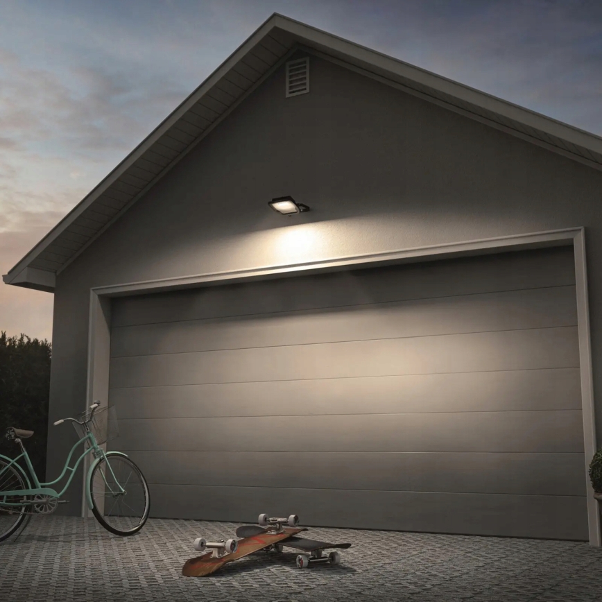 LED utomhusreflektor med rörelse- och skymningssensor LED/100W/230V 4500K IP65 svart