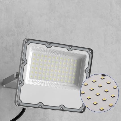 LED utomhusstrålkastare LED/50W/230V 4500K IP65 grå
