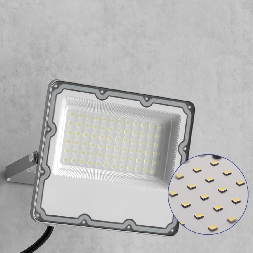 LED utomhusstrålkastare LED/50W/230V 4500K IP65 grå