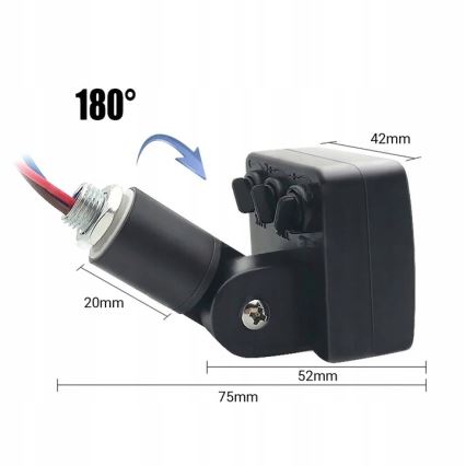 LED Utomhusstrålkastare med en sensor LED/50W/230V 4000K IP65 svart